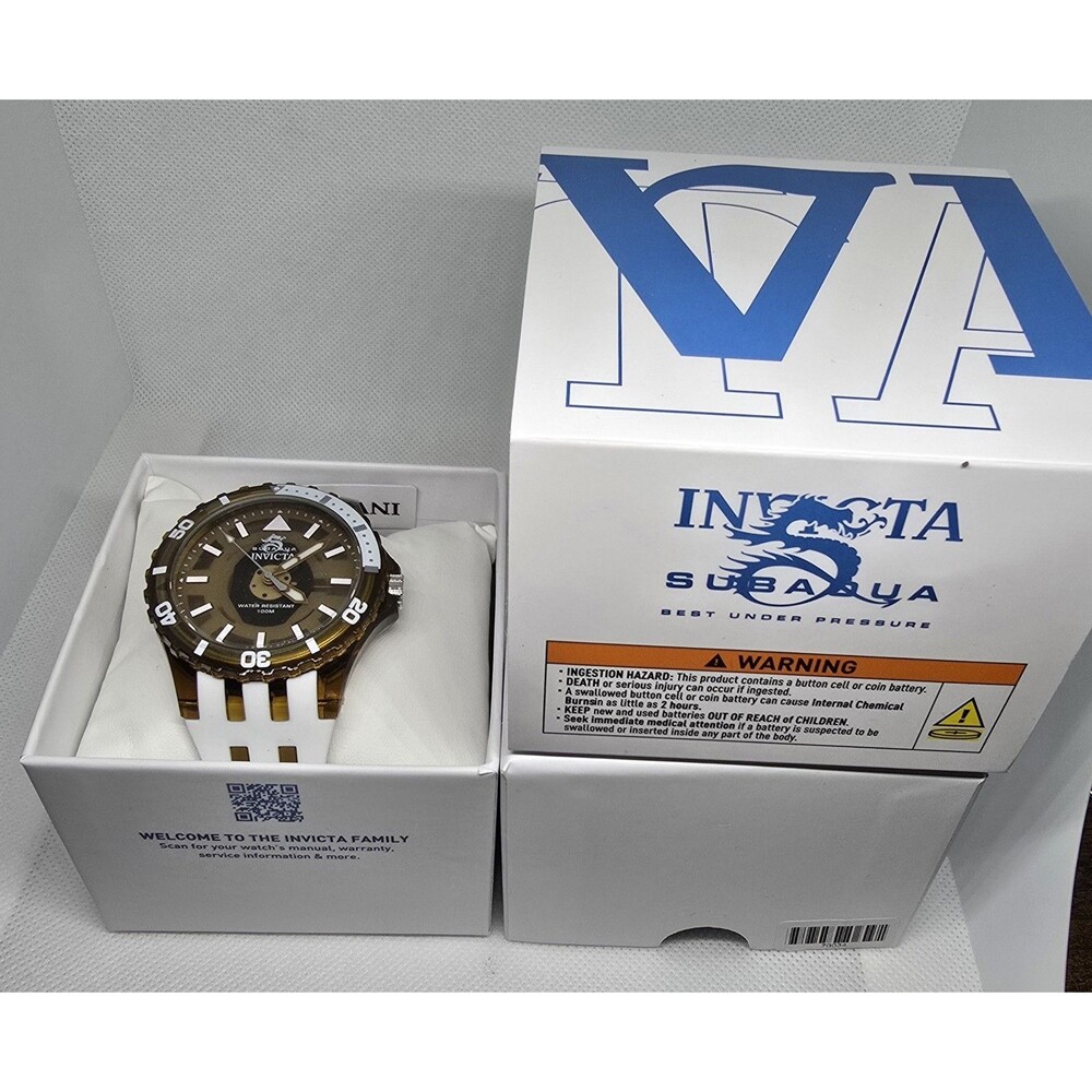 Invicta Subaqua Men’s Watch 44mm Dark Brown White 70034 New In Box - Picture 3 of 7
